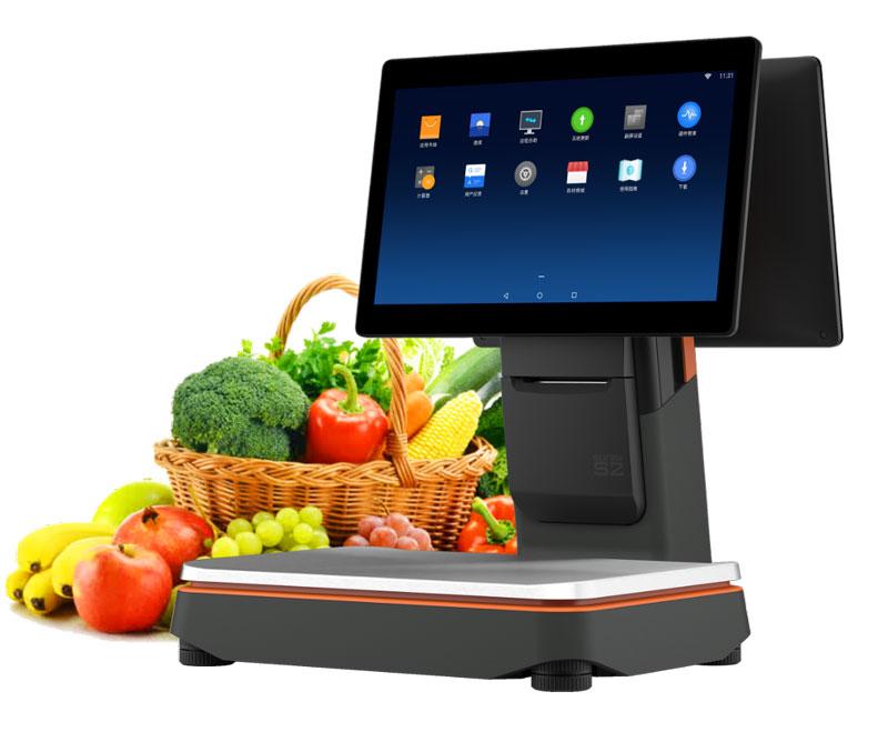 蓝冠注册熟食店收银称重一体机