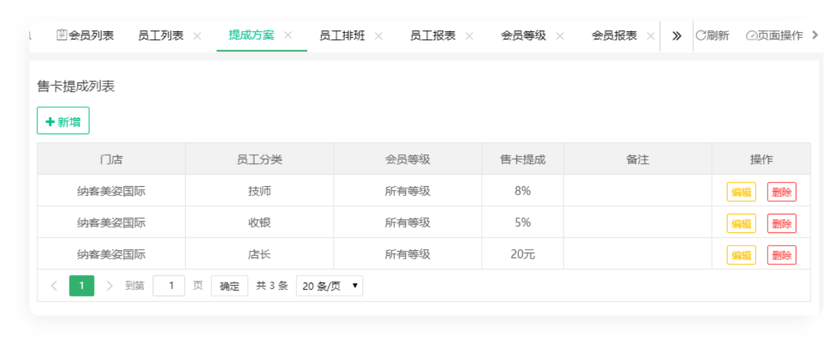 美业员工提成管理系统