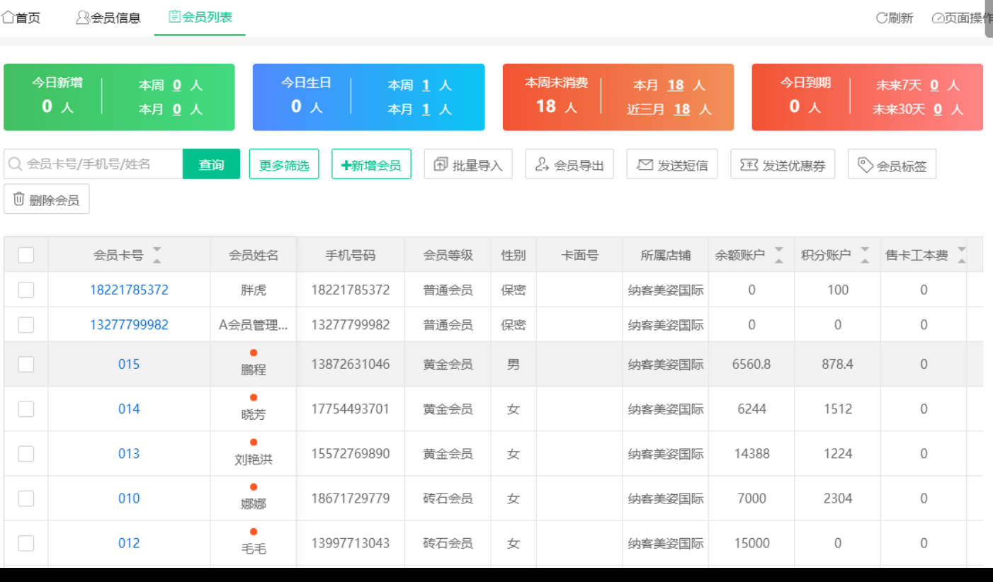 蓝冠注册美业收银软件
