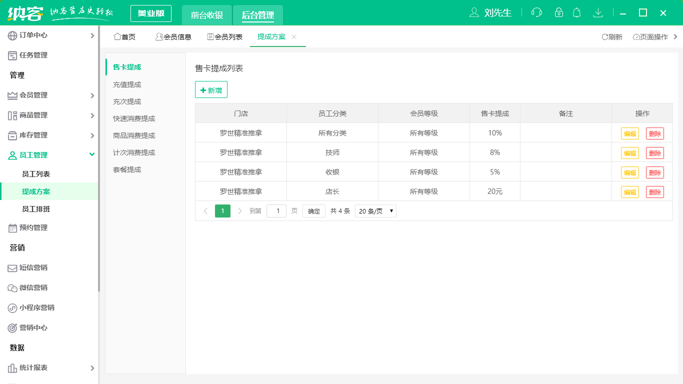 蓝冠注册美容美发店会员管理软件
