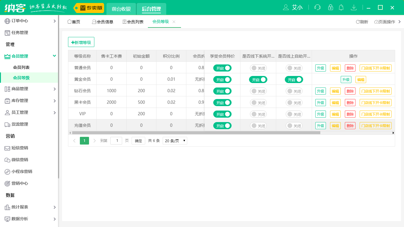 蓝冠注册收银系统
