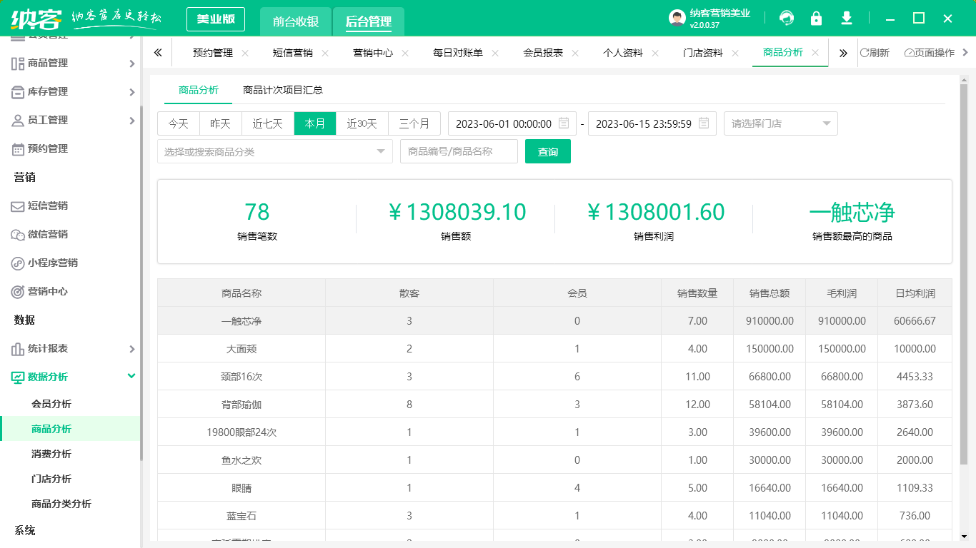 蓝冠注册美业管理系统